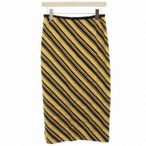 タイトスカート 36 ブラック イエロー