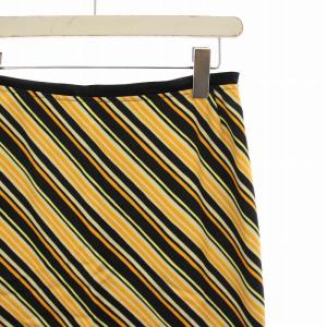 DRIES VAN NOTEN タイトスカート 36 ブラック イエロー