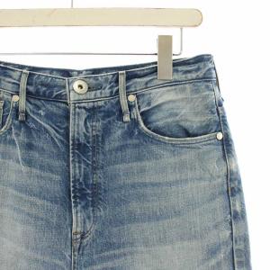 upper hights THE RASCAL ルーズフィットダメージテーパードデニムパンツ ジーンズ カットオフ 23 水色 ライトブルー