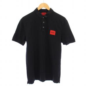 SLIM FIT ポロシャツ 半袖 レギュラーカラー ハーフボタン ストレッチ 鹿の子 ロゴ ワンポイント