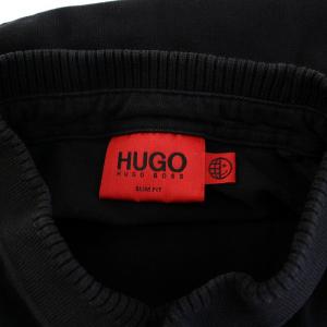 HUGO BOSS SLIM FIT ポロシャツ 半袖 レギュラーカラー ハーフボタン ストレッチ 鹿の子 ロゴ ワンポイント