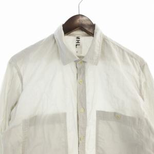 MHL. カジュアルシャツ 長袖 リネン混 M グレー 596-150561 /EE