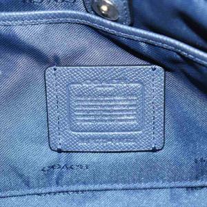 COACH ハンドバッグ ロゴ レザー 紺 ネイビー F34563 /AN6