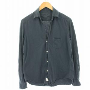 LABE ILEEN オープンカラーシャツ カジュアルシャツ 長袖 XS 青 ブルー 2910900062