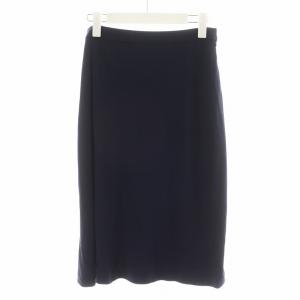 タイトスカート ひざ丈 42 紺 ネイビー /AN44
