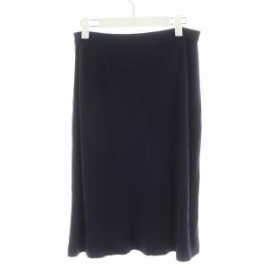 LEONARD タイトスカート ひざ丈 42 紺 ネイビー /AN44