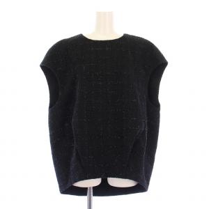 ADORE フィルムモールツイードブラウス セットアップ プルオーバー ノースリーブ クルーネック タイトスカート