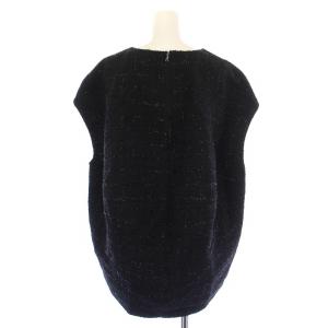 ADORE フィルムモールツイードブラウス セットアップ プルオーバー ノースリーブ クルーネック タイトスカート