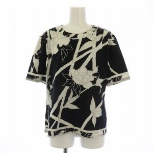 fashion ノースリーブワンピース ひざ丈 花柄 白 ホワイト 40 約