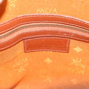 MCM ミニボストンバッグ ハンドバッグ 総柄 レザー 茶 ブラウン 黒 ブラック /AN3