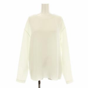 24SS バックスリットブラウスT カットソー 長袖 クルーネック F 白 ホワイト GGZ1041204A0016