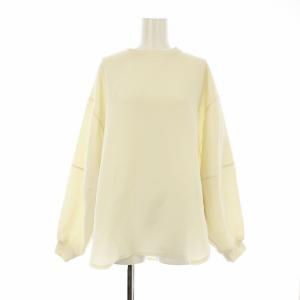 COMFY ステッチ プルオーバー ブラウス カットソー 長袖 38 白 ホワイト 1521-199-5148