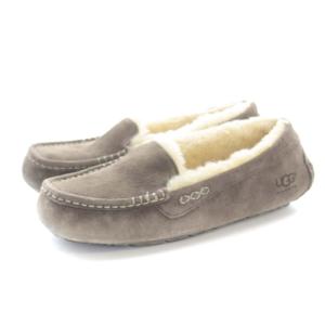 アンスリー ローファー モカシン スエード ボア US8 チャコールグレー 3312 /RO