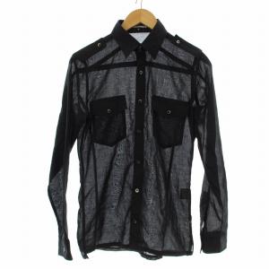 ミリタリーシャツ 長袖 シアー 2 黒 ブラック 0220010013 /OR