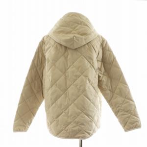 TAION ダウンジャケット キルティング フード アウター M ベージュ /AN44