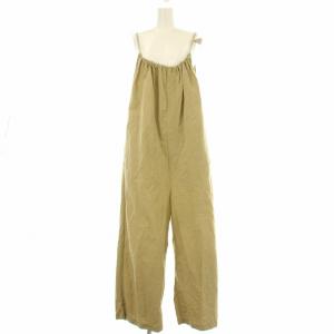 オーバーオール サロペット ワイド リネンブレンド M ベージュ 191-0233-01 /OR