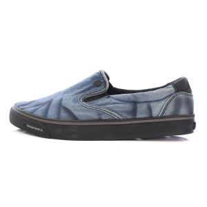 SUB-WAYS スリッポン ローカットシューズ デニム ロゴ US8 26cm 青 ブルー /BB