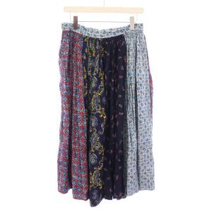 レーヨンのパッチワークスカート F マルチカラー