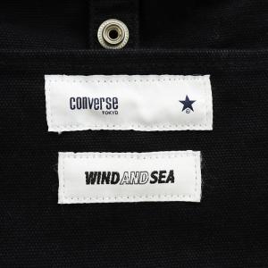 WIND AND SEA × コンバース CONVERSE トートバッグ ハンドバッグ ショルダーバッグ ロゴ キャンバス 黒 ブラック