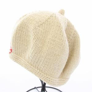45R ニットキャップ ニット帽 帽子 刺繍 2 ベージュ /TK