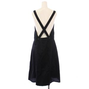 agnes b. ジャンパースカート フレアワンピース ミモレ ロング 無地 40 黒 ブラック /BB