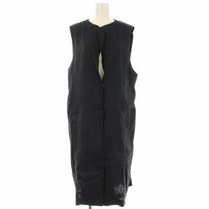 23SS リネンレーヨンストレッチ ロング ジレ ベスト 38 ネイビーブルー JKWOSM0406 /OR