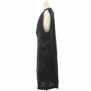23区 23SS リネンレーヨンストレッチ ロング ジレ ベスト 38 ネイビーブルー JKWOSM0406 /OR