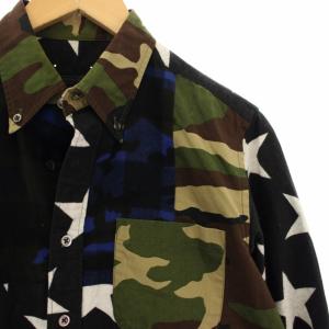 SOPHNET. MULTI MIX FLANNEL B.D SHIRT シャツ 総柄 長袖 S マルチカラー SOPH-156016