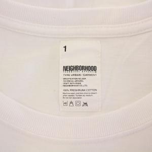 NEIGHBORHOOD Tシャツ 半袖 クルーネック ロゴ イラスト プリント 1 白 ホワイト /BB