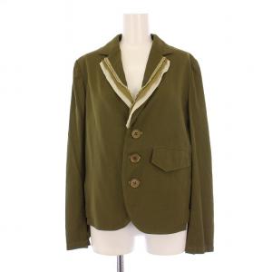 ヨウジヤマモト テーラードジャケット シングル 3B シルク ウール 1 グリーン YX-J13-121