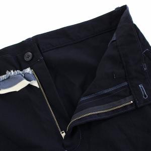 Y's ヨウジヤマモト ワイドパンツ ジップフライ フリル アシンメトリー 絹 シルク 2 紺 ネイビー YX-P26-121