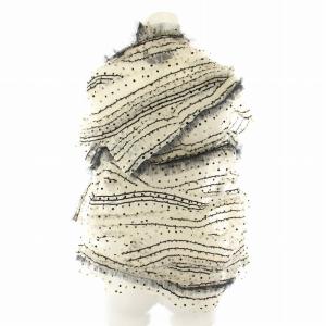 Tao AD2020 シャツ ブラウス 半袖 スパンコール チュール フリル ドット柄 リボン タグ付き S 白