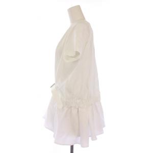 noir kei ninomiya COMME des GARCONS AD2019 シャツ ブラウス 半袖 ベルト S 白 3E-T020