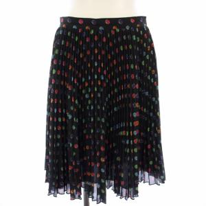 BOUTIQUE プリーツスカート ミニ 総柄 I40 黒 KW5257125 /TK