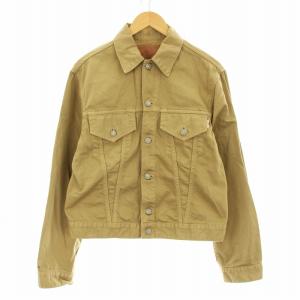 デニムジャケット Gジャン ジージャン ロゴ 刺繍 40 ベージュ S4097 /KU