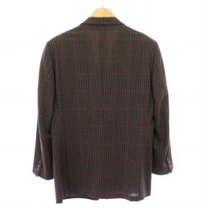 Ermenegildo Zegna テーラードジャケット ブレザー チェック ブラウン /KH