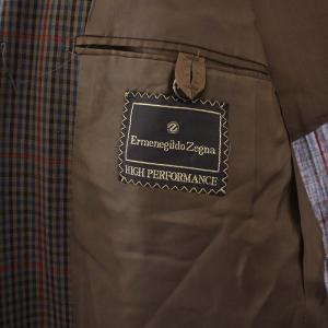 Ermenegildo Zegna テーラードジャケット ブレザー チェック ブラウン /KH