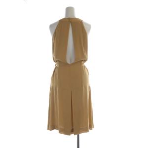 Chloe ノースリーブ ワンピース マキシ ロング ベルト 絹 シルク 34 ベージュ 12SRO31-12S003