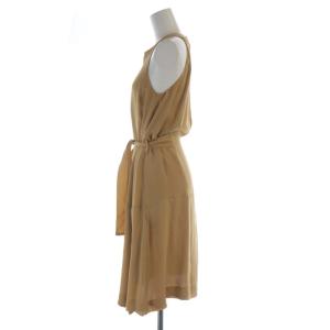 Chloe ノースリーブ ワンピース マキシ ロング ベルト 絹 シルク 34 ベージュ 12SRO31-12S003