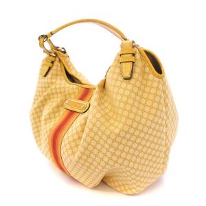 CELINE マカダム ロゴプレート ワンショルダーバッグ イエロー