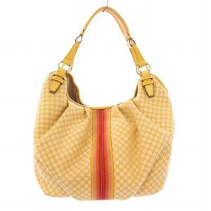 CELINE マカダム ロゴプレート ワンショルダーバッグ イエロー