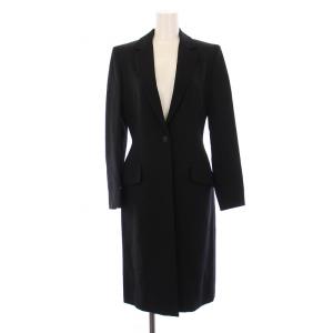 チェスターコート ロング シルク 38 黒 15149-SW0207 /BM