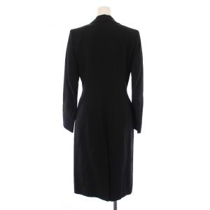 FOXEY BOUTIQUE チェスターコート ロング シルク 38 黒 15149-SW0207 /BM