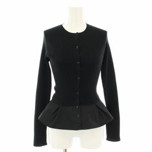 ニットカーディガン ペプラム シルク I40 ブラック 2E24140GM541