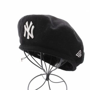 ヤンキース ベレー帽 帽子 ウール S/M 黒 /YM