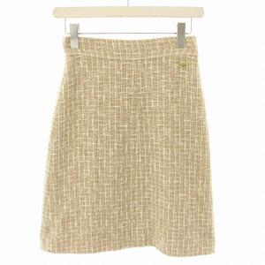 2015年 スカート ツイード ココマーク リネン混 シルク