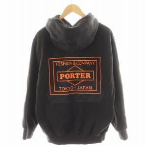 PALACE ×PORTER  LOGO HOODIE L ダークブラウン