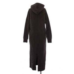Spick&Span 23AW ヘビー裏毛ロングワンピース ロング 長袖 フード F ダークグレー 23040200310030