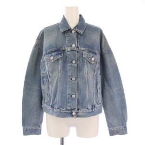 デニムジャケット Gジャン ジージャン アウター ショート丈 レギュラーカラー 32 青 ブルー /BB