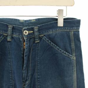 45rpm デニムパンツ ワイドパンツ ジーンズ ウォッシュ加工 ステッチ 28 インディゴ /HN